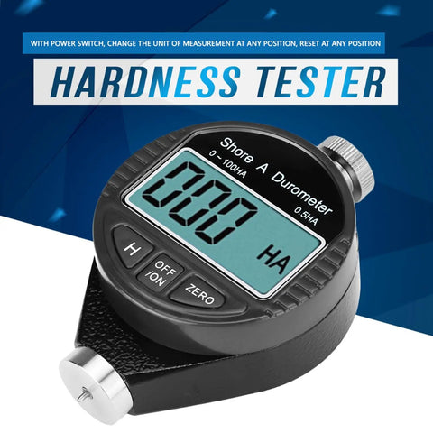 Top Notch Shore A Hardness Tester 100HD for Plastic, Rubber, and Soft Materials With LCD Display, Auto Off Durometer for Precise Readings and ASTM D2240 Compliance, handheld 100HA display
