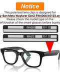 Polarized Clip Ons For Ray Ban Meta Wayfarer Gen 1 And Gen 2 Large 53 22 Sunglasses Discoloration Clips Protect notice