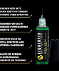 Door Lock And Hinge Lubricant 4 Oz Dropper With 0.5 Inch Needle Tip Combo Pack For Quiet Hinges No More Squeaks Sliding Doors