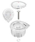 Replacement One Handle Tub And Shower Knob Kit Chrome Finish That Fits 96797 Chateau Trim with round knob and screw.