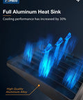 Full aluminum heat sink for 300W LED Parking Lot Light With 39,000 Lumens At 5000K Daylight White shown with cooling effect.