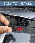 Rear Liftgate Glass Release Switch For SUV Hatch Window Control Button Replacement Compatible With 2007 2014 Tahoe Suburban Yukon GMC Durable ABS And PC Construction Easy Install Replaces OEM 15798062 22863048, shown being installed on a vehicle.