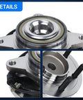 Close-up of Front Wheel Bearing And Hub Assembly Set Of 2 For 2009 2010 Ford F150 RWD With ABS Six Lug Left Driver Side And Right Passenger Side