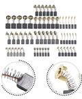 Carbon Brush Replacement Kit For Electric Motors, 60 Pieces In 10 Sizes, Power Tool Parts For Dewalt Angle Grinder DWE402 Drill Saw CB204