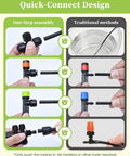 Quick-connect setup for Drip Irrigation System Kit With Adjustable Stream And Vortex Emitters for garden and greenhouse use.