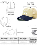 Cool Bugs Baseball Hat For Men And Women Trucker Cap size guide with dimensions and head circumference.