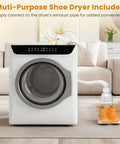 Compact Portable Washer And Dryer Combo Featuring Heated Boot Dryer Fully Automatic 28 Pound Washing Machine with shoe dryer.