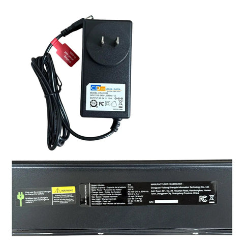 Charger for Powerful Electric Scooter For Adults With 500W Peak Motor, 18 MPH Top Speed, Dual Brakes, and App Control