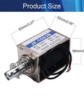 12V DC Push Pull Solenoid Open Frame Electromagnet With 20mm Stroke For Smooth Linear Motion In Vending Machines, Office Gear, Industrial Machinery And Home Appliances JF-1683B-12V Compatible, metal body with spring and wire