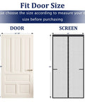 Image showing fit door size for tall magnetic screen door upgrade with 42 strong magnets for 38x98 retractable fiberglass mesh.