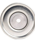 Heavy Duty Drive Belt Idler Pulley 1357022010 showing round metal design for optimal engine tension and smooth performance.