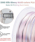 Earth Tone Silk PLA Filament With Dope Gradient Color Change For 3D Printing On Most FDM Printers, Glossy Finish, 1Kg Spool