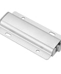 Easy Push to Open Cabinet Damper Buffer with Magnetic Catch in sleek silver aluminum alloy and ABS for kitchen cupboards.