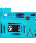 Silicone Soldering Mat With Magnetic Work Pad And 932 F Heat Resistance For Electronics Repairs Tools Organizer and Work Surface