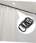 Bathroom with 30 Pack Oval Shower Curtain Hooks Black Rustproof Metal Rings With Smooth Glide For Bathroom Curtains And Window Drapes No Tools Needed Easy Install Fits Most Rods Durable Coated Finish