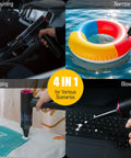 4 In 1 Cordless Car Vacuum Cleaner Handheld Duster Pump And Blower With Brushless Motor 12000 Pa Suction Portable Mini Vacuum