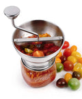 Mini Stainless Steel Food Mill With Transferless Design For Baby Food Sauces And Purees Fits On Wide Mouth Jars 5.5 Inch Diameter