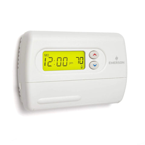 7 Day Programmable Thermostat For Single Stage Heating And Cooling Systems With Backlit Display, showing time and temperature