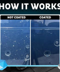 Comparison of not coated versus coated finish using Waterless Car Wash Spray And Quick Detailer Kit With Triphene All Purpose Formula