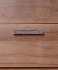 Front view of 2 Pack Zinc Alloy Kitchen Cabinet Door Handles Retro Drawer Pulls Vintage Wardrobe Handles For Home And Office Furniture Hardware Stylish Easy Grip Pulls For Cabinets And Dressers installed on wooden drawer.