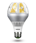 Crazy Bright A21 LED Bulb 30W Equivalent To 300W To 350W Incandescent with E26 base showing LED diodes and silver heat sink.
