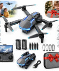 1080P Camera Mini Drone With Brushless Motors For Beginners Long Flight Time One Key Start Headless Mode Two Batteries FPV Real Time Video Transmission RC Quadcopter Toy For Teens Boys And Girls, shown with accessories and smiling children.