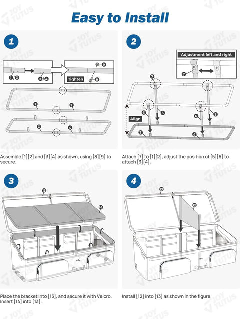 Installation guide for Truck Bed Cargo Organizer Bag For Pickup And SUV Fits Gladiator Ranger Cybertruck Tacoma Colorado Canyon