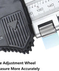 Digital Caliper Measuring Tool 0-800mm/31.5 Inch Range, ±0.06mm accuracy showing fine adjustment wheel for precise measurement.