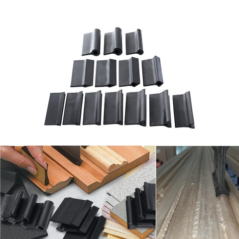 Pro Grade Rubber Polishing Pad Set For Contours And Curves displayed on wood and metal surfaces