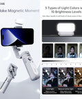 ISteady XE 3 Axis Smartphone Gimbal Stabilizer with Foldable Portable Design Lightweight 259g shown with iPhone attached
