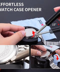 Pro Grade All In One 210 Piece Watch Repair Kit With Battery Change Kit Case Opener Link Remover Spring Bar Tools Screwdrivers