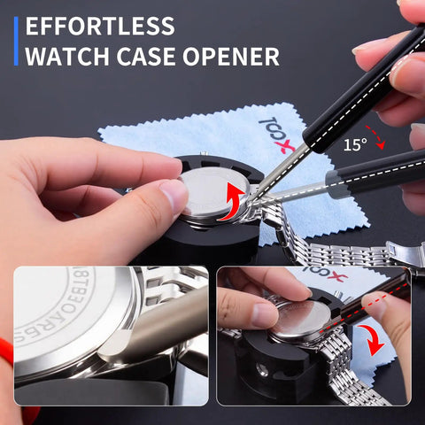 Pro Grade All In One 210 Piece Watch Repair Kit With Battery Change Kit Case Opener Link Remover Spring Bar Tools Screwdrivers