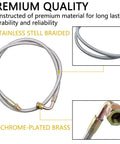 Oil Feed Line Kit For T3 T4 T60 T61 T70 1/8 NPT 90 Degree 41 Inch Universal Turbocharger Premium Stainless Steel Braided 4AN