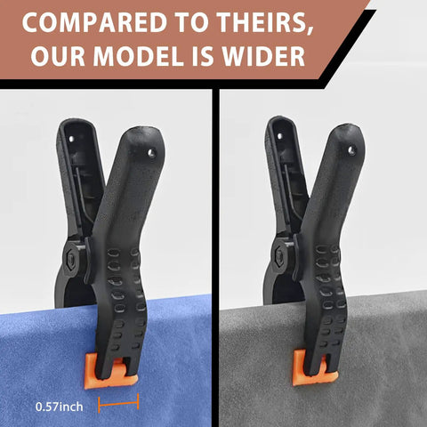 16 Pack Small Spring Clamps 3 Point 5 Inch Heavy Duty Clips For Backdrop Stand And Crafts Plastic Backdrop Clips Shown Wider