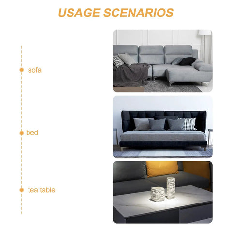 Usage scenarios for 4 pack round furniture legs replacement feet for sofas chairs cabinets and tables adjustable black plastic.
