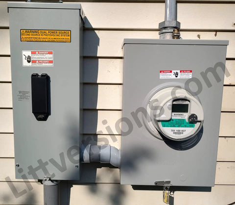 Eight Pack Solar Warning Labels Do Not Relocate Inverter Output Sticker on electrical panel and meter box
