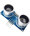 Two Sensor Pack HC SR04 Ultrasonic Distance Sensor for Arduino ESP32 ESP8266 and Raspberry Pi, close-up view, front side.