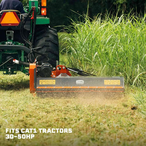 65 Inch Offset Flail Ditch Bank Mower For Cat 1 Tractors 30 50 HP With PTO Hydraulic Offset And Tilt Mulches While You Cut A Rugged Go To Tool For Roadside Clearing Field Edges And Grassy Margins