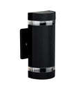 4 Pack Semi Cylinder Up And Down Outdoor Wall Lights In Aluminum, Waterproof IP65 Exterior Wall Lamps, 5W Each, 3000K Warm White