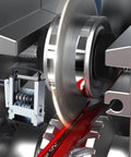 Close-up of Adjustable Multi Hole Wire Stripper Tool With Hand Crank And Power Drill Mode for cable stripping.