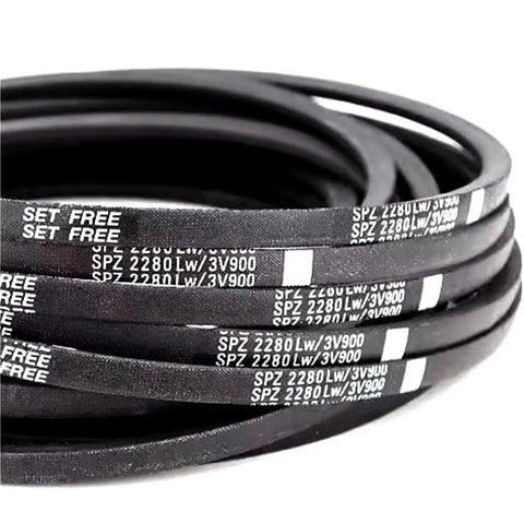 Ultra Tough Narrow V Belt For High Speed Machinery, Oil Resistant Rubber Transmission Belt, SPZ 2280 LW stacked view