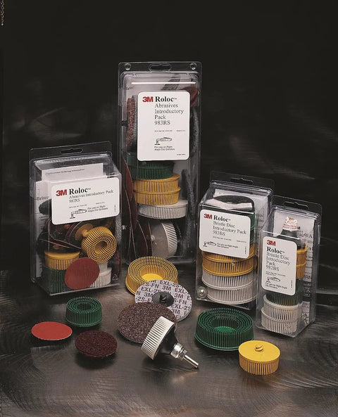 Assorted Roloc Bristle Disc Kit 982BS, 2 Inch Pack Of 5 For Deburring Blending Finishing Polishing And Coatings Removal