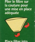 Instructions on Melitta package for Total Of 200 Natural Brown Cone Coffee Filters For One Cup Electric Cone Makers Pack Of Five