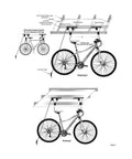 Ceiling Mount Bike Hoist Set Of 2 With Pulley System And Bike Hangers Easy Overhead Storage For Garage Or Workshop Holds Up To 55 Lbs Each Heavy Duty Rope Smooth Operation Space Saving diagram with bike hanging from ceiling joists