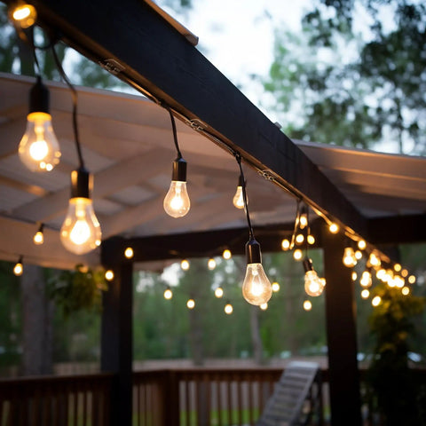 Rock Solid Outdoor String Light Hooks With Heavy Duty Adhesive Strips Holds Tight For Patio Decor And Garden Garlands Waterproof Easy Peel No Sweat Take Down Pack Of Twenty Six Pieces