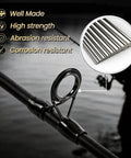 All-In-One Pro-Grade Fishing Rod Repair Kit with high strength and abrasion resistant guides in front of fishing scenery.