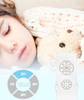 Child sleeping with teddy bear next to remote for 52 Inch Ceiling Fan With Lights Dope Modern Brushed Nickel Indoor Fan