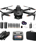GPS Drone With Pro Grade 4K Dual Cameras And 4.5 Inch LCD Remote, foldable, brushless motors, accessories, carry case
