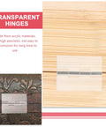 Self Adhesive Clear Acrylic Flush Hinges Set Of 5 For Cabinets Drawers And Doors Heavy Duty Easy Install