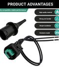 2 Pack Outside Ambient Air Temperature Sensor With Connector Pigtail Harness For Mercedes Benz Cars Plug And Play Sensor Connector